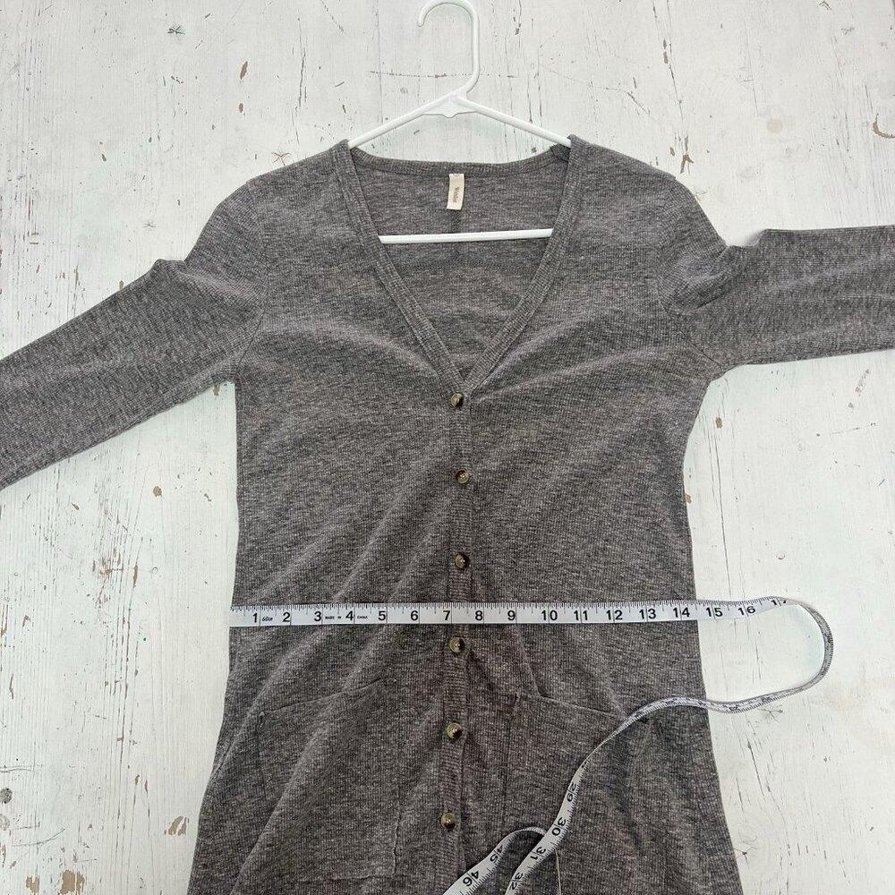 Wishlist cardigan Long Ribbed Sweater Size S High Low Minimalist Lagenlook - Picture 9 of 13